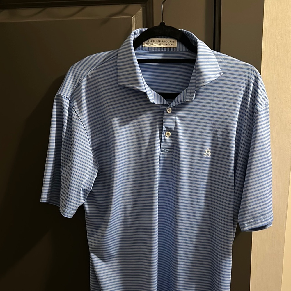 Holderness & Bourne Blue Striped Men's Shirt